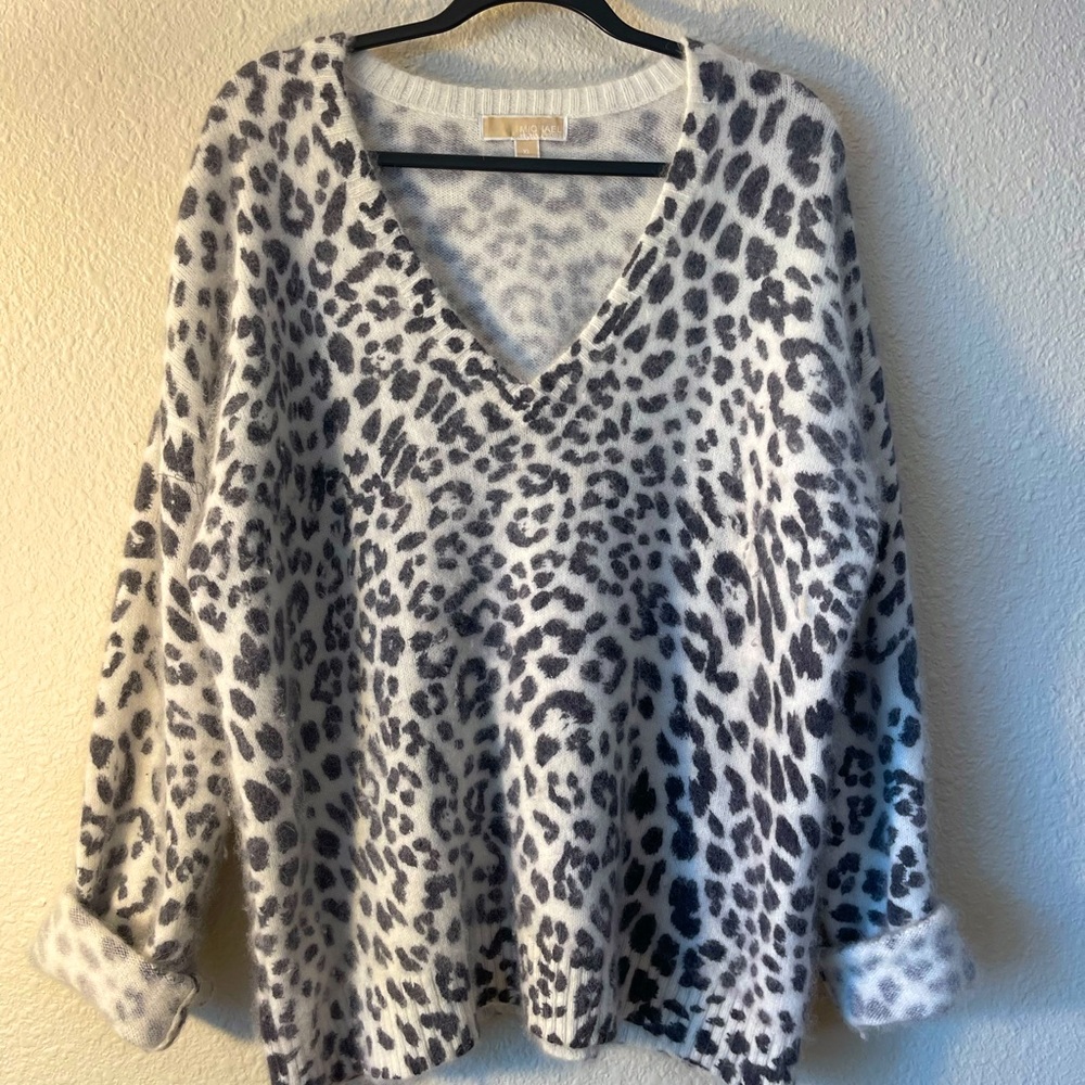 Michael Kors Grey Leopard Sweater